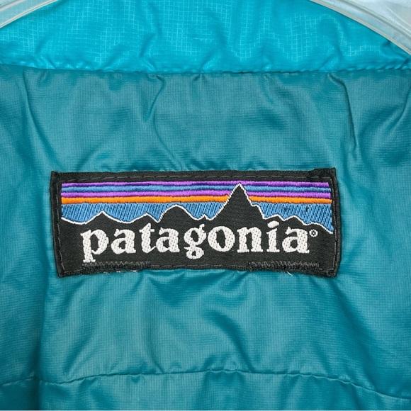 Patagonia Nano Puff Primaloft Diamond Quilted Full-Zip Jacket Turquoise Sz S/M - Picture 3 of 15